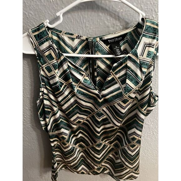 White House Black Market Sleeveless V Neck Size Medium Womens - Picture 7 of 7